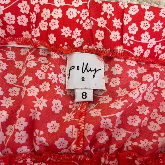 Princess Polly Red Floral Strapless Romper - Picture 5 of 6